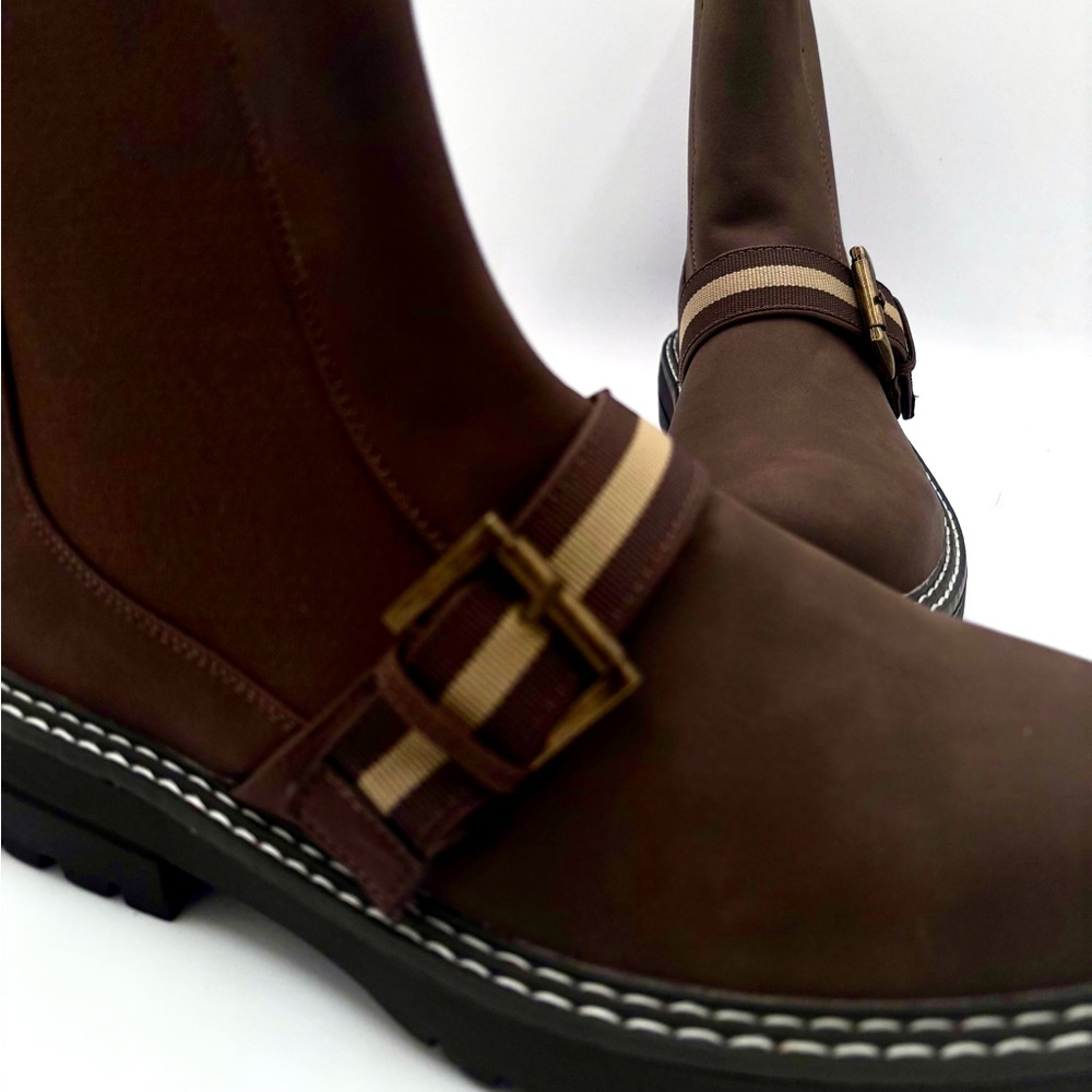 Comfortiva Brown Ankle Boots with Buckle Detail